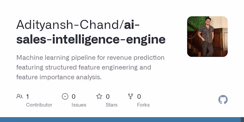 Cover image for AI Sales Intelligence Engine Development