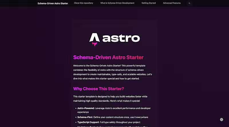 Cover image for Schema-Driven Astro Starter Kit Development