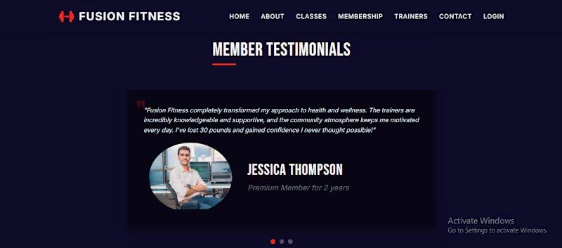 Cover image for A powerful and modern Gym & Fitness Website designed to boos...