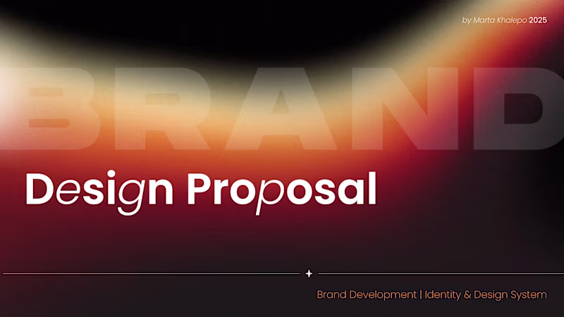 Cover image for Brand Design Proposal