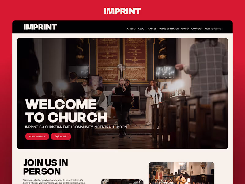 Cover image for Modern website for IMPRINT London,