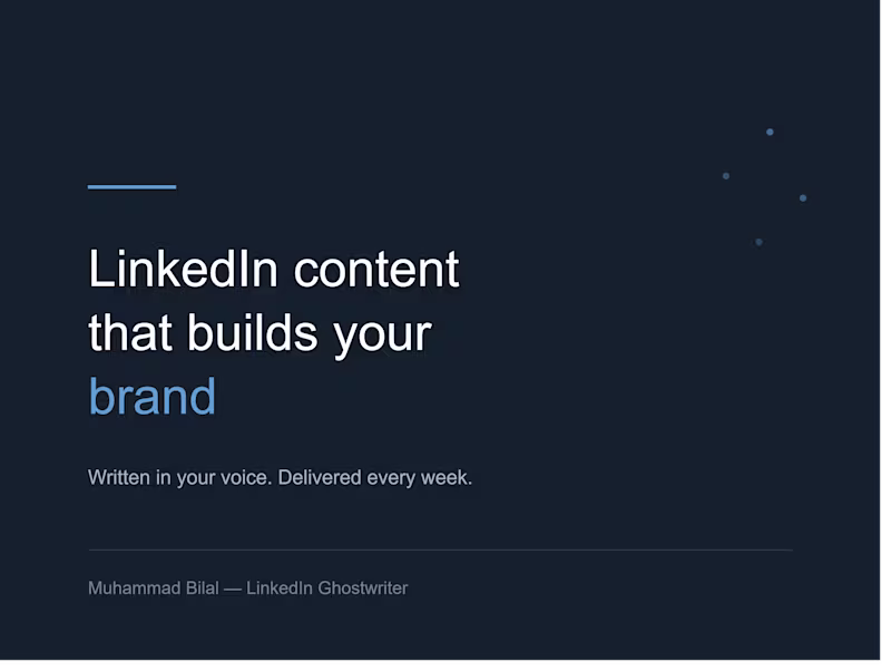 Cover image for LinkedIn Content Writing — Monthly Package