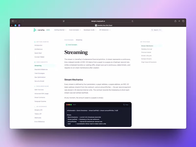 Cover image for Redesign of Llama Pay's Website and Docs