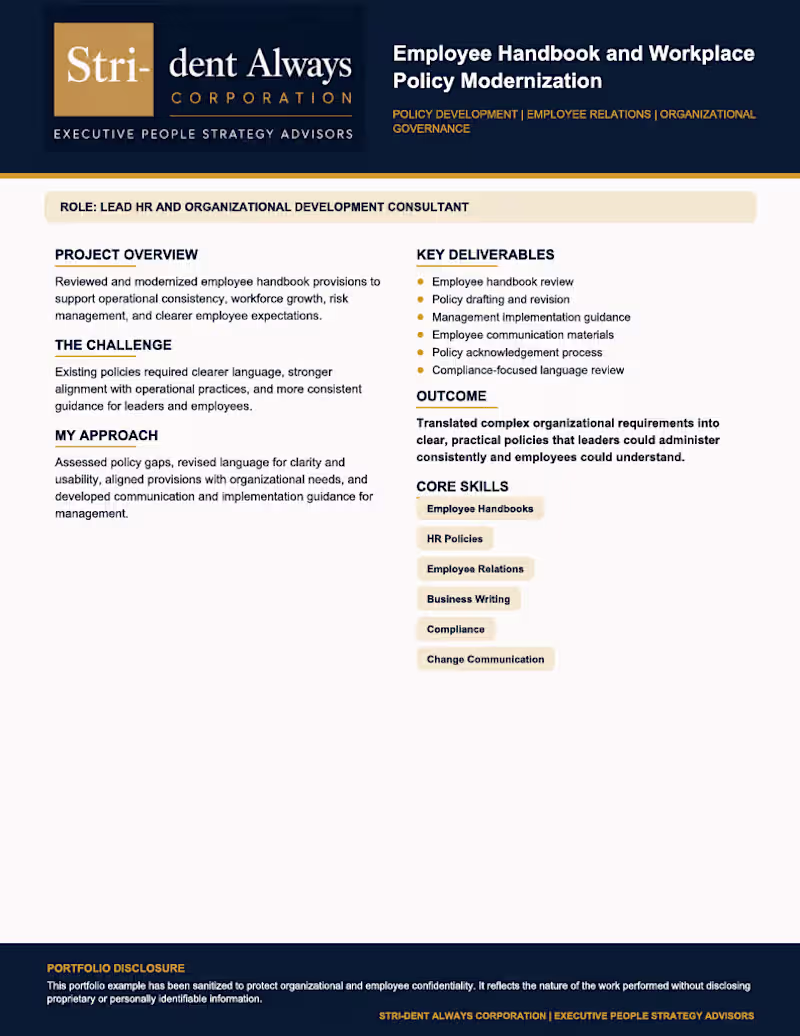 Cover image for Workplace Policy Modernization