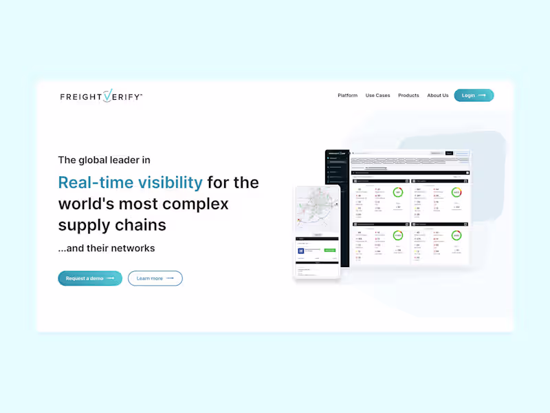 Cover image for FreightVerify Website Redesign on Webflow