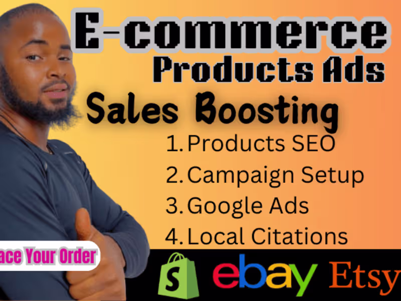 Cover image for shopify etsy products store marketing promotion ads traffic sale
