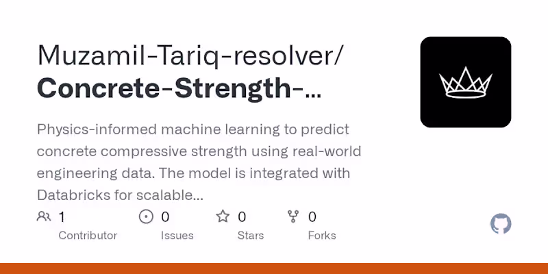 Cover image for Machine Learning Model for Concrete Strength Prediction