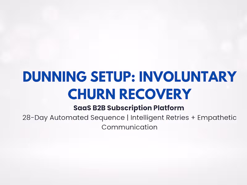 Cover image for Dunning Setup for Involuntary Churn Recovery