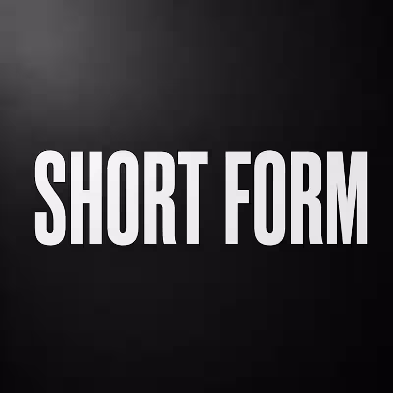 Cover image for Short Form Editing