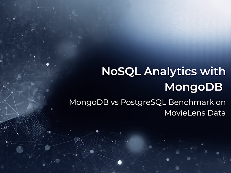 Cover image for  Applied Analytics on NoSQL Data (MongoDB)