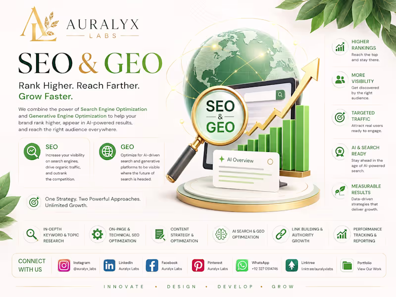 Cover image for SEO + GEO (Search Engine & Generative Engine Optimization)