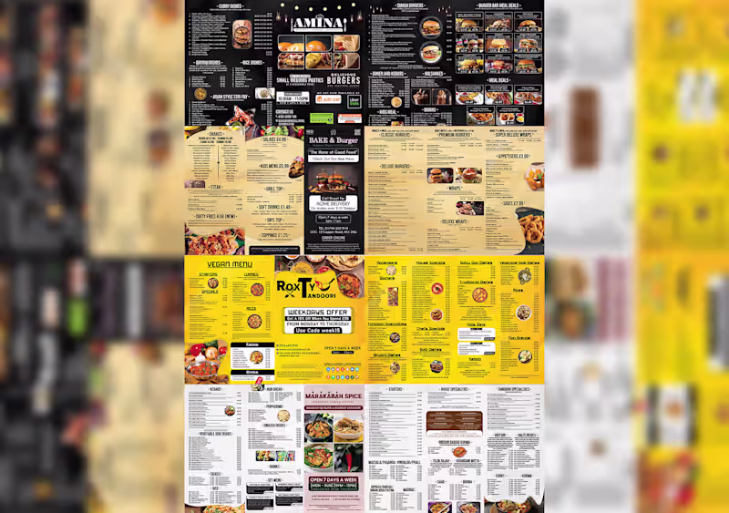 Cover image for Printed Menu Designs
