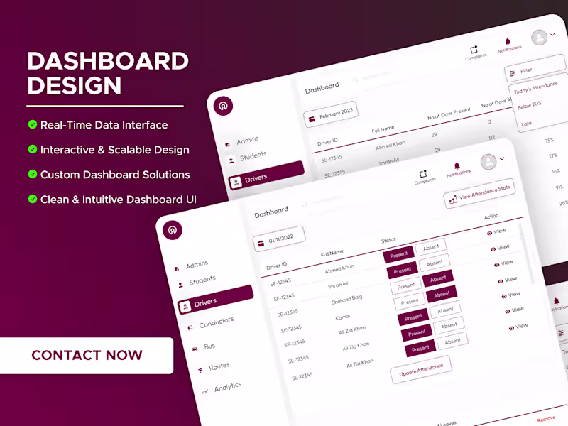 Cover image for Dashboard Design | Real-Time Data Interface