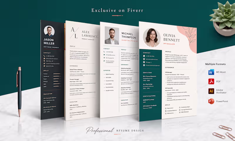 Cover image for Professional CV and Resume Design for Modern Industries