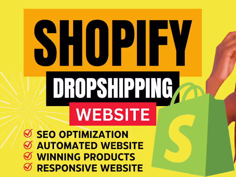 Cover image for I will build design shopify dropshipping website store zendrop