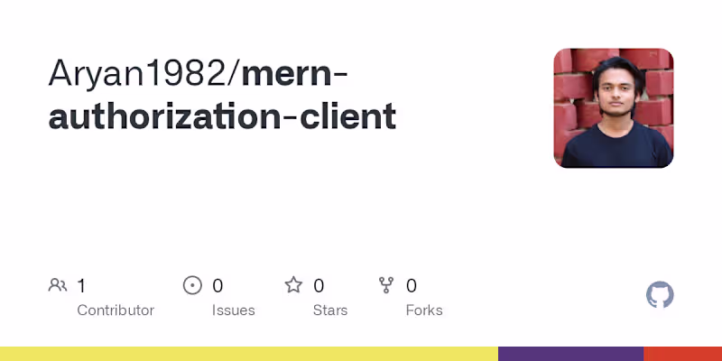 Cover image for Aryan1982/mern-authorization-client