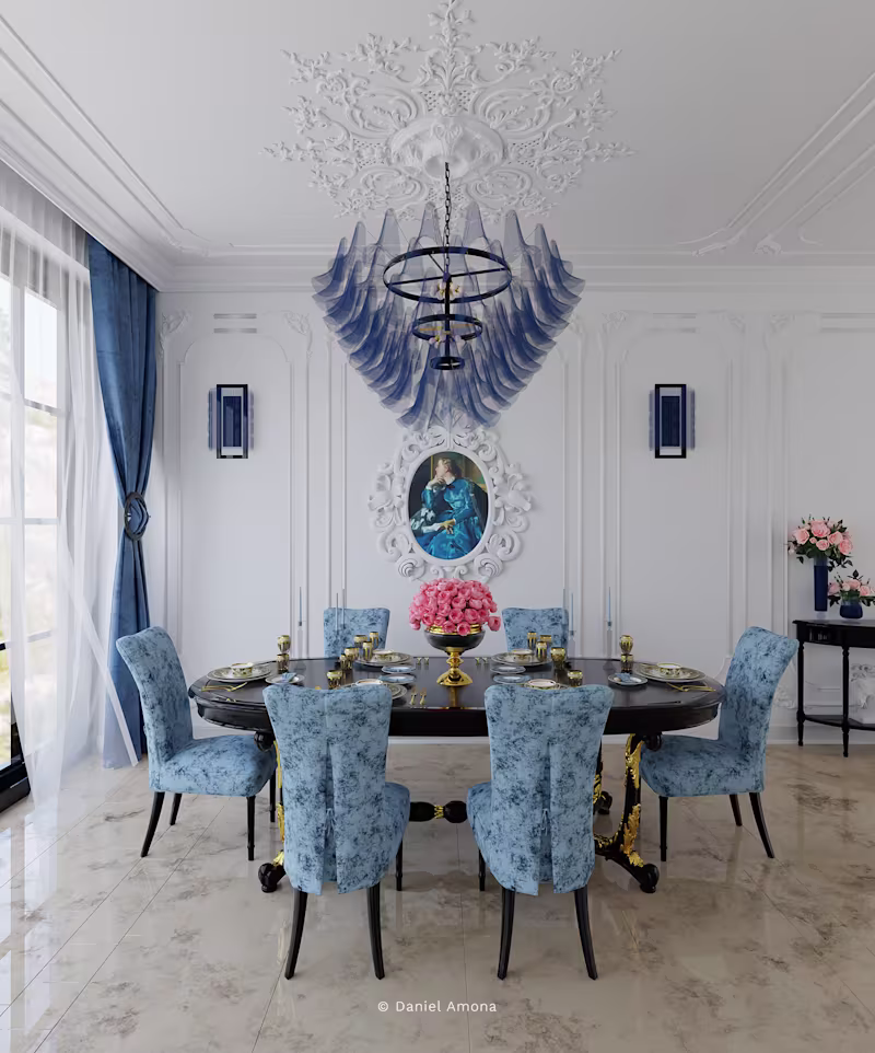 Cover image for 3D Interior Dining Room Design. 