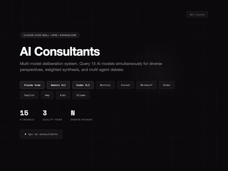 Cover image for AI Consultants - Multi-Model Deliberation