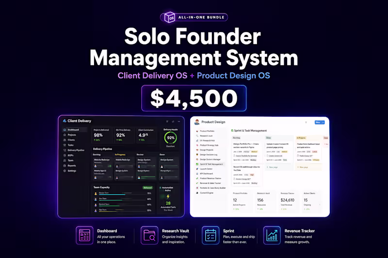 Cover image for Solo Founder Management System
