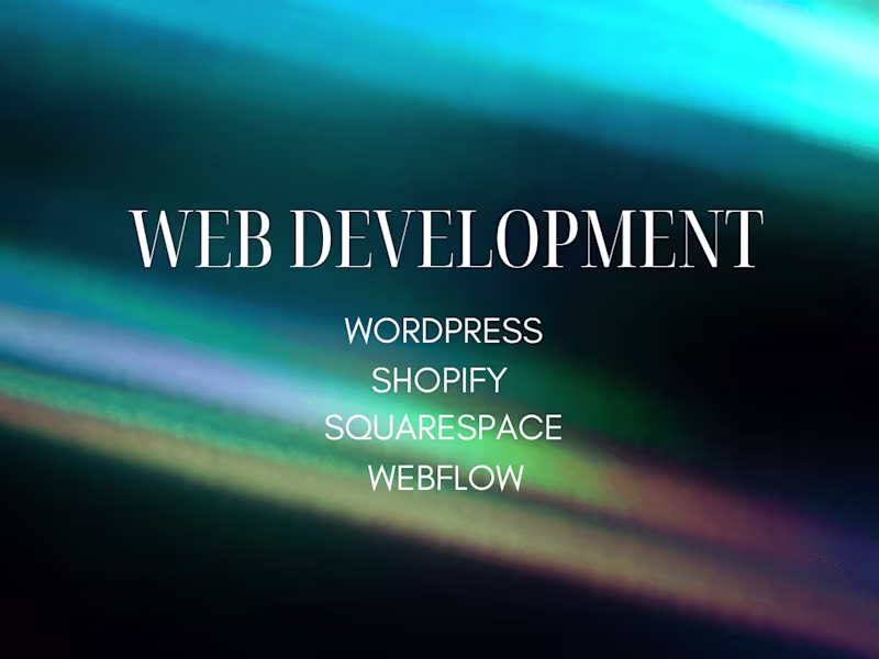 Cover image for Custom Web Development | WordPress, Shopify, Webflow, Squarespac