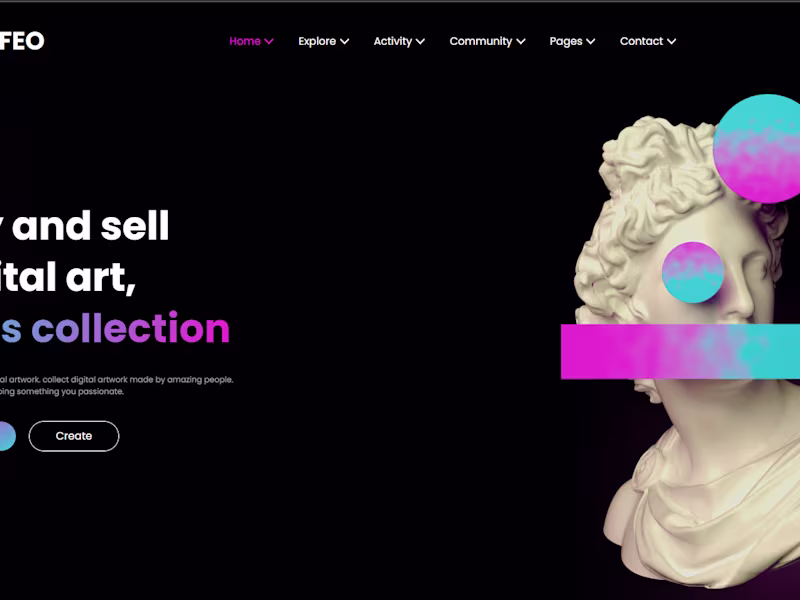 Cover image for NFTsFeo - NFT Showcasing Website (Design & Development) 