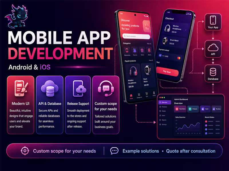 Cover image for Custom Mobile App Development for Android and iOS
