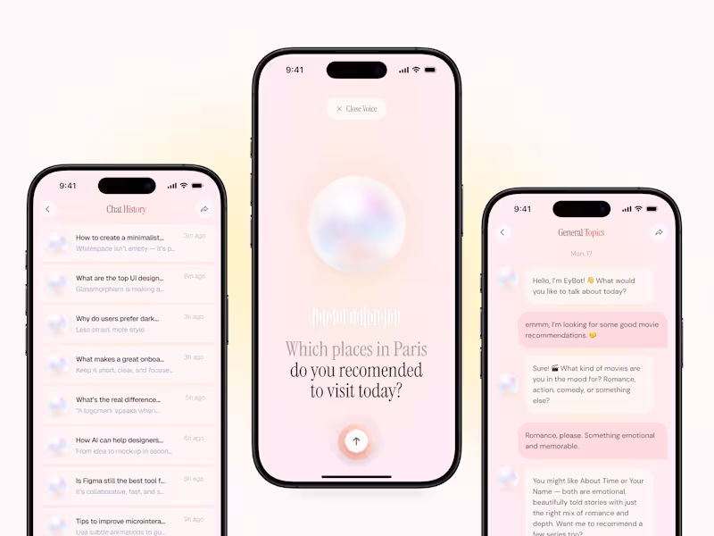 Cover image for Corelia - Mobile Chatbot App Design