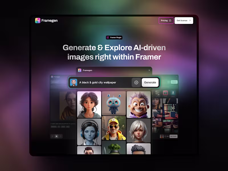 Cover image for Framegen – Framer Plugin Development and Framer Website Design