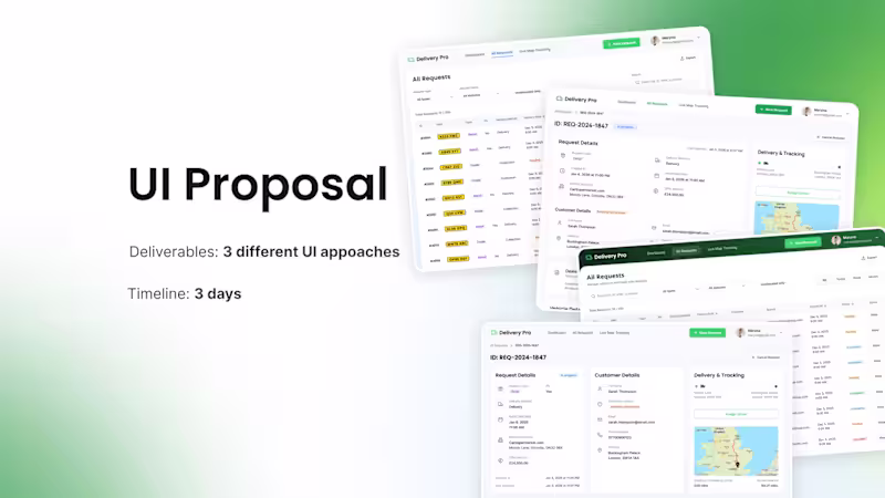 Cover image for UI Proposal - 3 Visual Directions in 3 Days