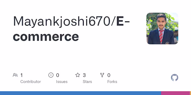Cover image for Mayankjoshi670/E-commerce
