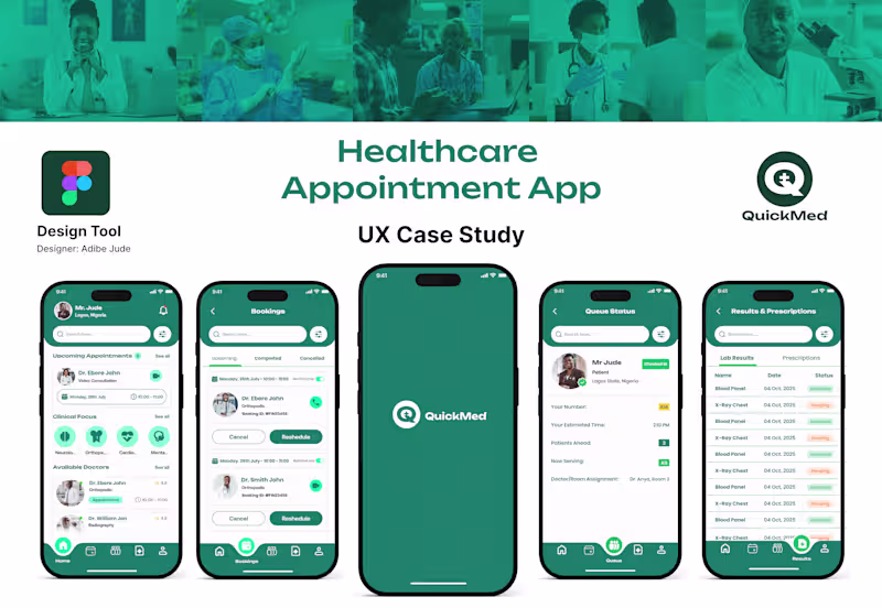 Cover image for QuickMed Healthcare Appointment Mobile App
