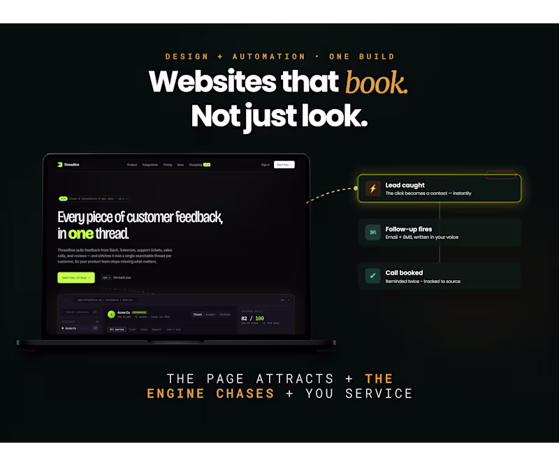 Cover image for Conversion Website + Booking System That Fills Your Calendar