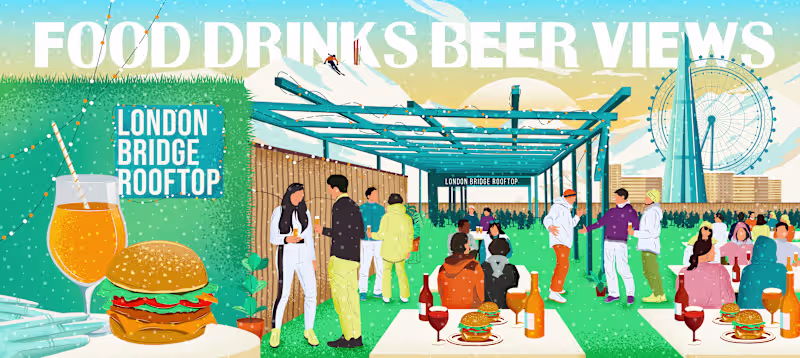 Cover image for Illustrations for London Bridge Rooftop's Aprés Ski