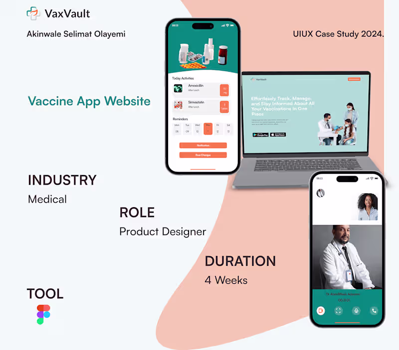 Cover image for VaxVault -A Vaccine App Web Design and website design :: Behance