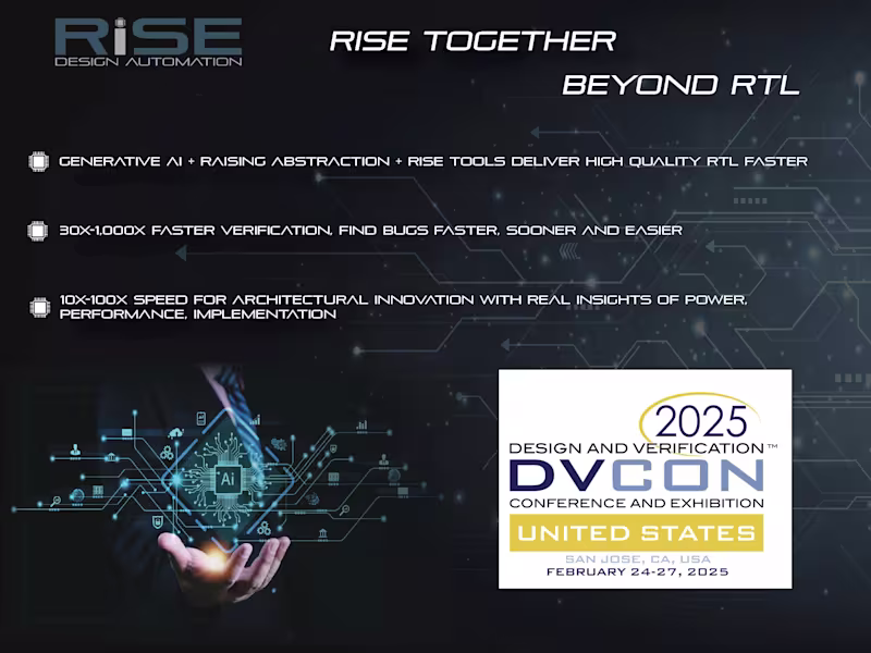 Cover image for US DVCon for Rise both booth and talks