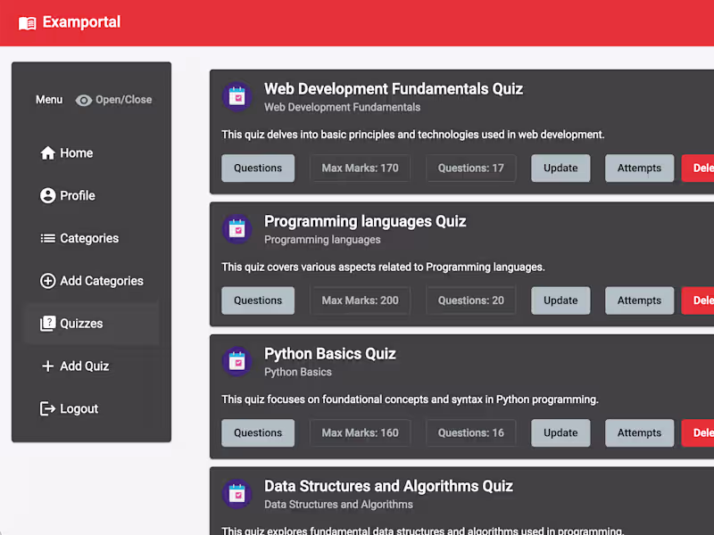 Cover image for Exam Portal