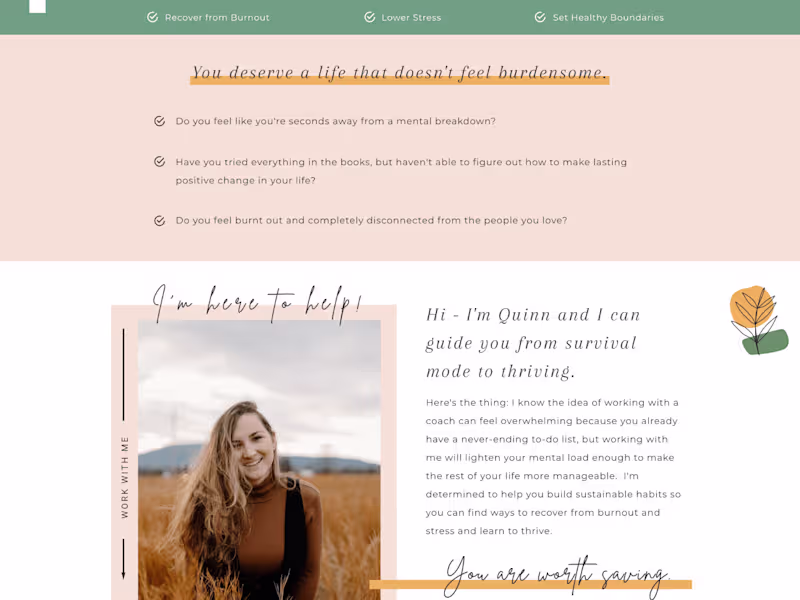 Cover image for Brand Design & Custom Web Design for Wellness Coach