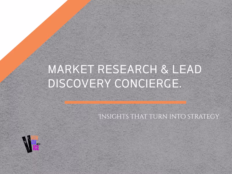 Cover image for Market Research & Lead Discovery Concierge