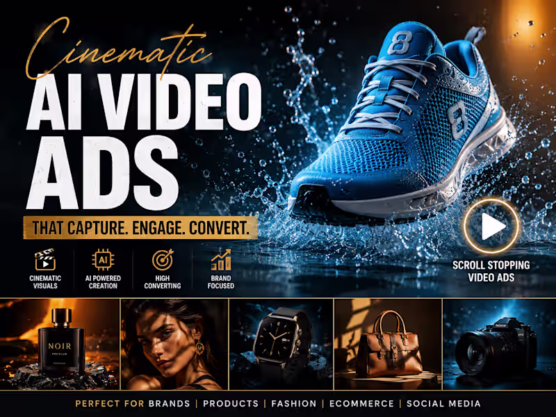 Cover image for Create Cinematic AI Video Ads, Product Commercial & Brand Promos