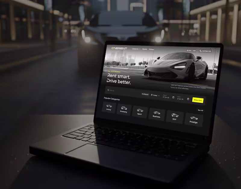 Cover image for OneRent — Luxury Car Rental Platform