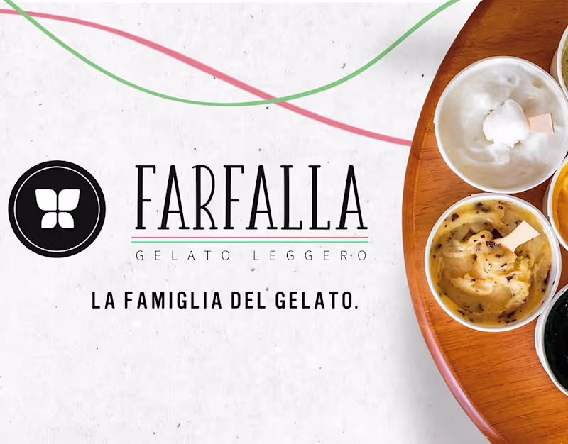 Cover image for Farfalla Gelato - Redesign e Posicionamento de Marca