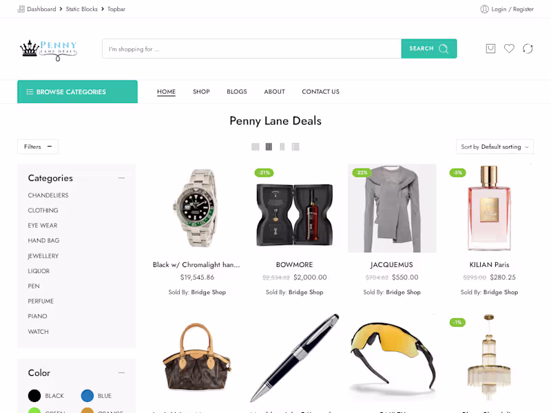 Cover image for Pennylane Deals - eCommerce Website