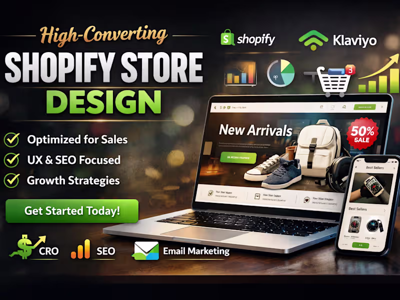 Cover image for High-Converting Shopify Store Design for Sales & Growth