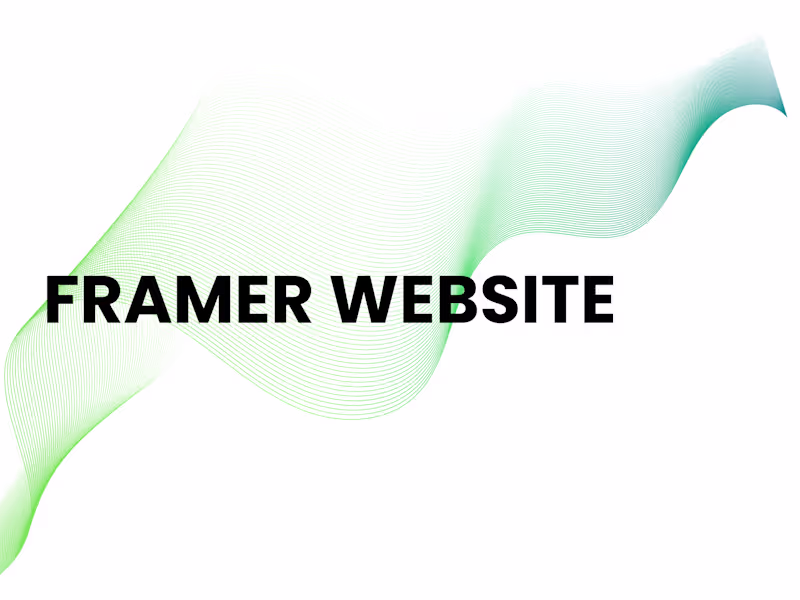 Cover image for Design and develop a high-quality, responsive Framer website