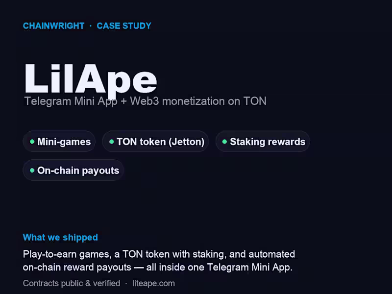 Cover image for Telegram Mini App + Web3 monetization — built & shipped