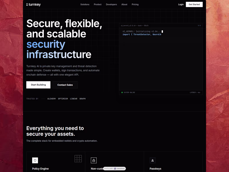 Cover image for Turnkey - Blockchain Security API