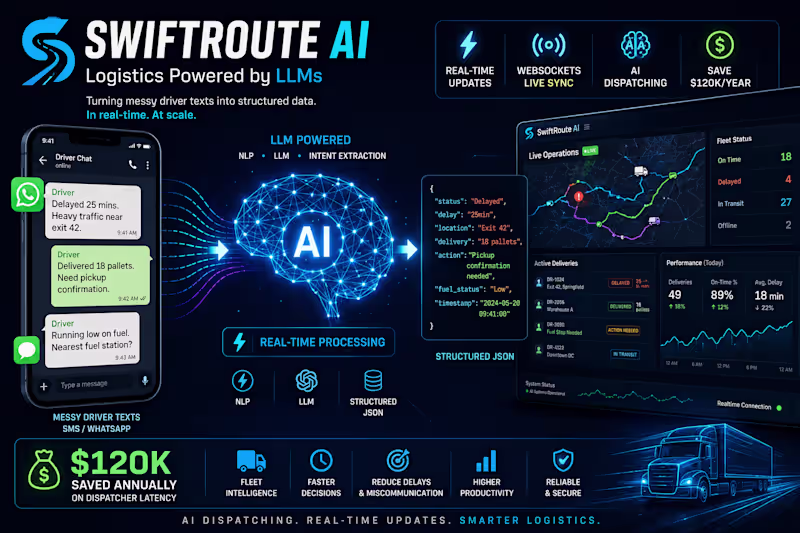 Cover image for SwiftRoute AI is a high-velocity