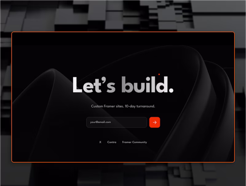 Cover image for landing page - Framer build