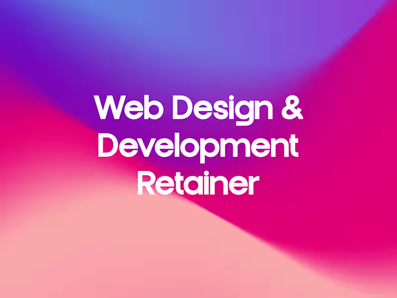 Cover image for Retainer - Full service Web design and development