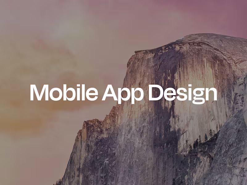 Cover image for Mobile App Design